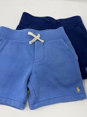 Boys 4T Polo Ralph Lauren Fleece Shorts - 2 Pair Royal and Light Blue Lot
